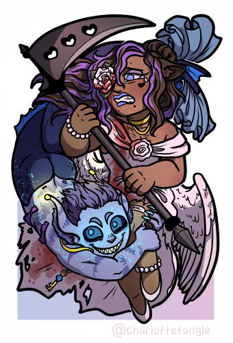 Hebgalon and Oleander (artfight 2024)