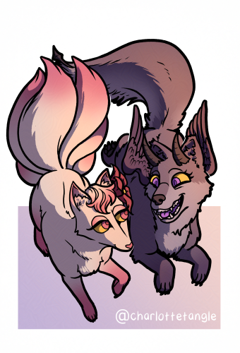 Florsa and Akira (artfight 2024)